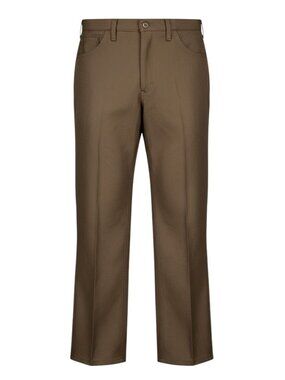 Wrangler Mens Brown Flat Front Work Pants 32x32